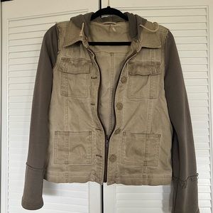 Free People Distressed Utility Jacket, S